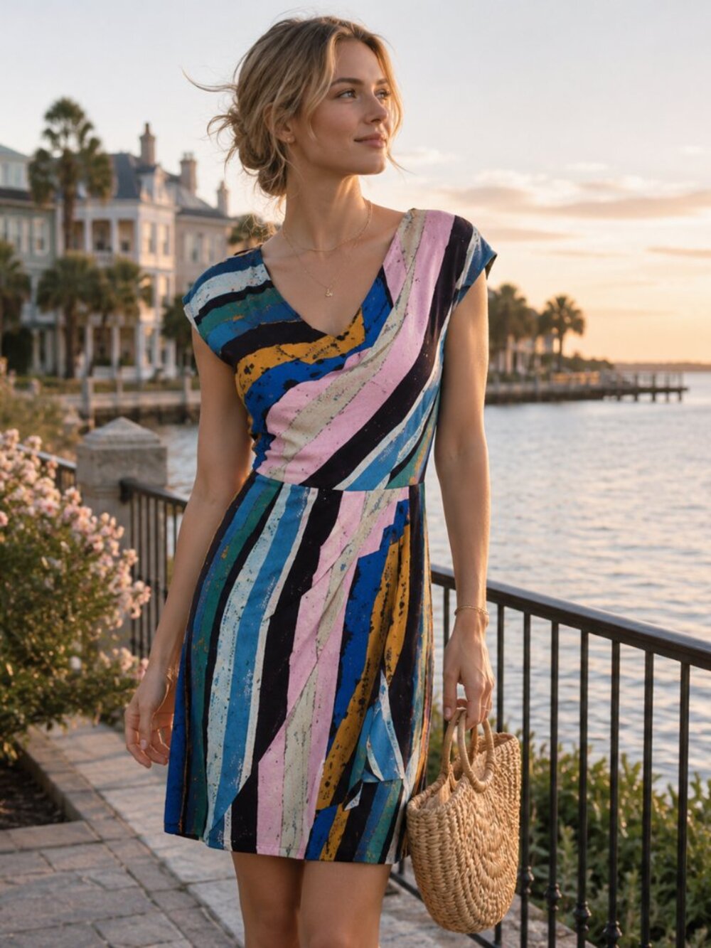 Plenty By Tracy Reese Silk Multicolored Abstract Dress